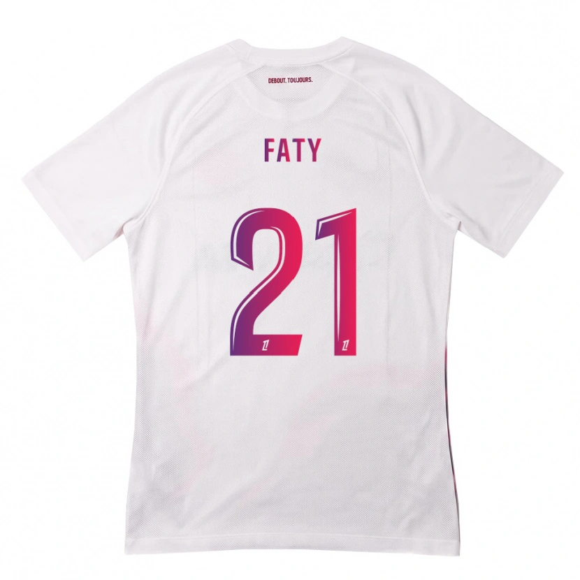 Danxen Kinderen Enzo Faty #21 Wit Roze Paars Uitshirt Uittenue 2026/27 T-Shirt België