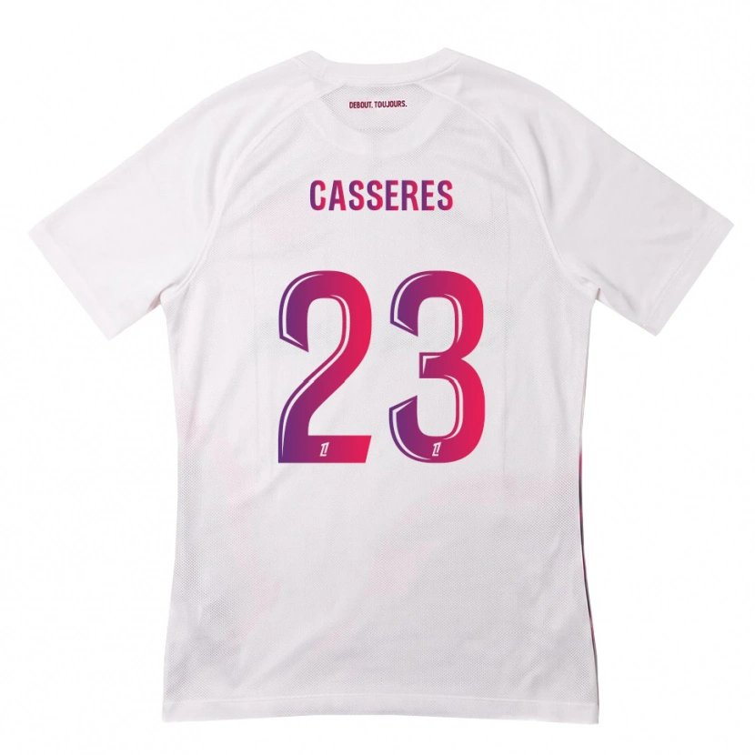 Danxen Kinderen Cristian Cásseres Jr. #23 Wit Roze Paars Uitshirt Uittenue 2026/27 T-Shirt België