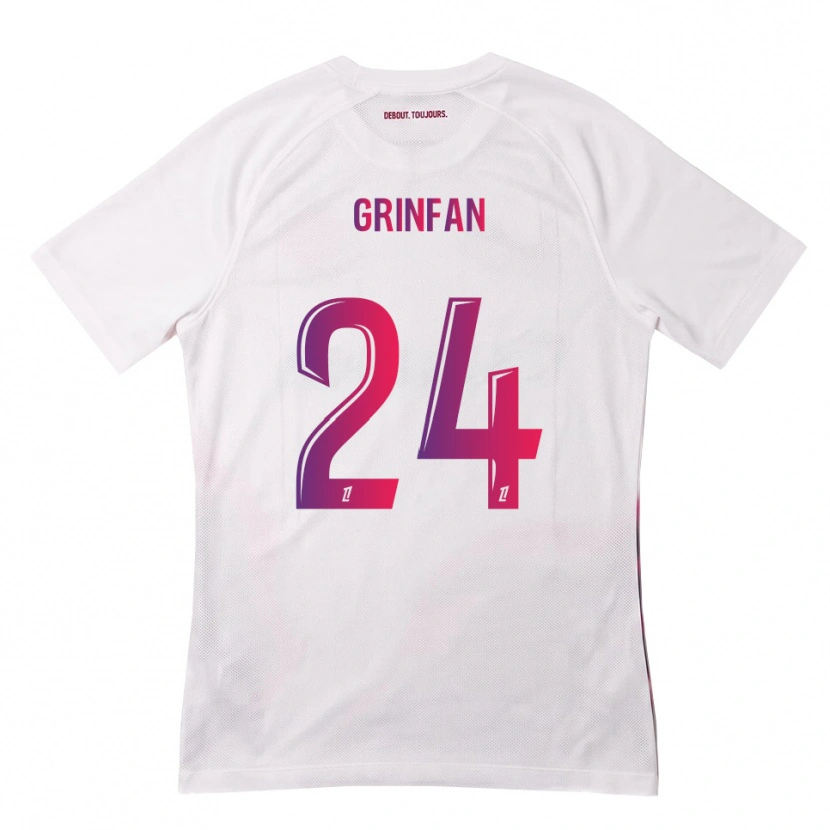 Danxen Kinderen Roma Grinfan #24 Wit Roze Paars Uitshirt Uittenue 2026/27 T-Shirt België