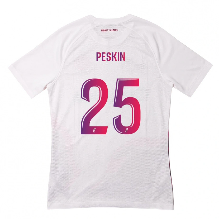 Danxen Kinderen Kelso Peskin #25 Wit Roze Paars Uitshirt Uittenue 2026/27 T-Shirt België