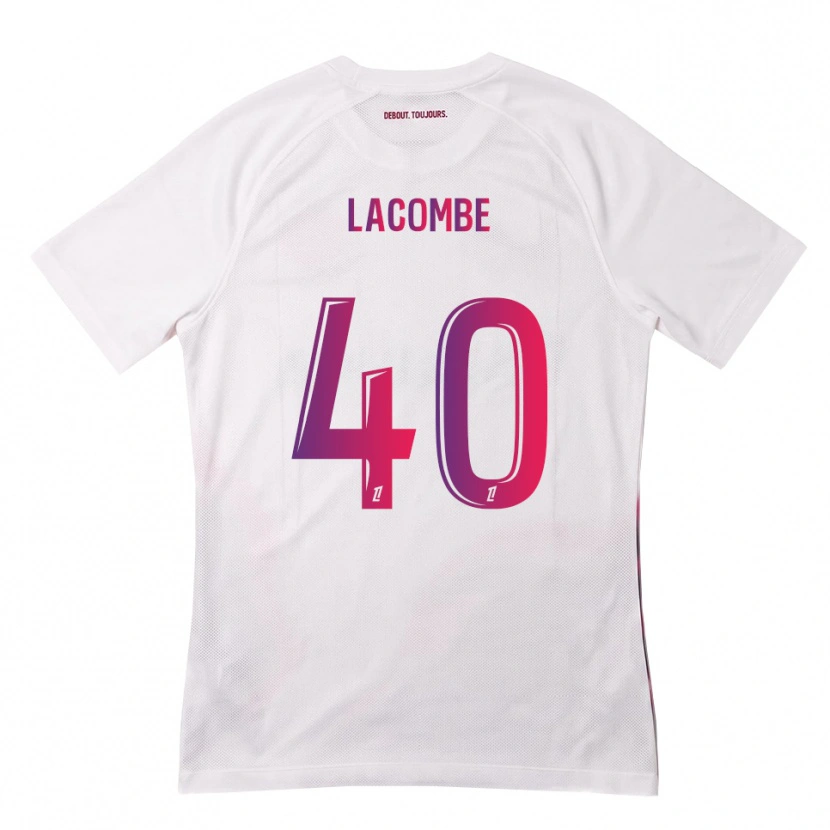 Danxen Kinderen Justin Lacombe #40 Wit Roze Paars Uitshirt Uittenue 2026/27 T-Shirt België