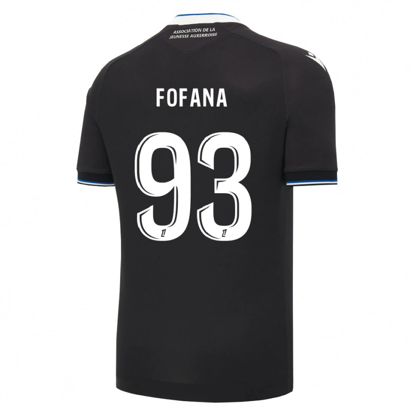 Danxen Kinderen Sékou Fofana #93 Zwart Blauw Wit Uitshirt Uittenue 2026/27 T-Shirt België
