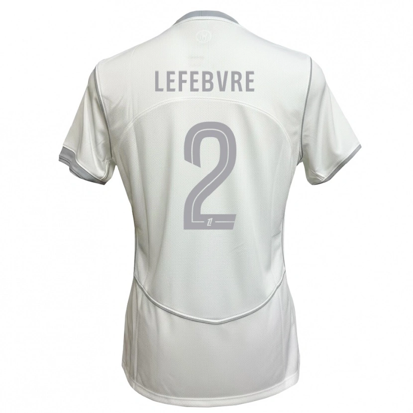 Danxen Kinderen Théo Lefebvre #2 Wit Grijs Uitshirt Uittenue 2026/27 T-Shirt België