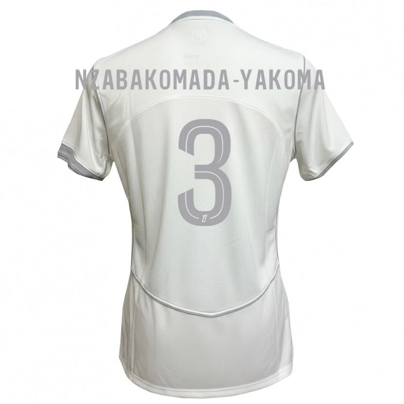 Danxen Kinderen Raphaël Nzabakomada-Yakoma #3 Wit Grijs Uitshirt Uittenue 2026/27 T-Shirt België