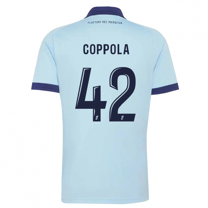 Danxen Kinderen Diego Coppola #42 Centaurieblauw Zwart Uitshirt Uittenue 2026/27 T-Shirt België