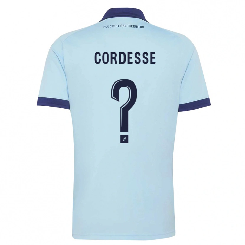 Danxen Kinderen Matis Cordesse #0 Centaurieblauw Zwart Uitshirt Uittenue 2026/27 T-Shirt België