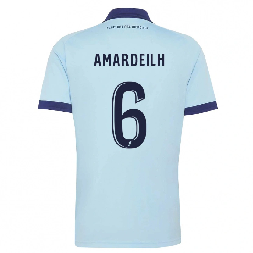 Danxen Kinderen Envel Amardeilh #6 Centaurieblauw Zwart Uitshirt Uittenue 2026/27 T-Shirt België