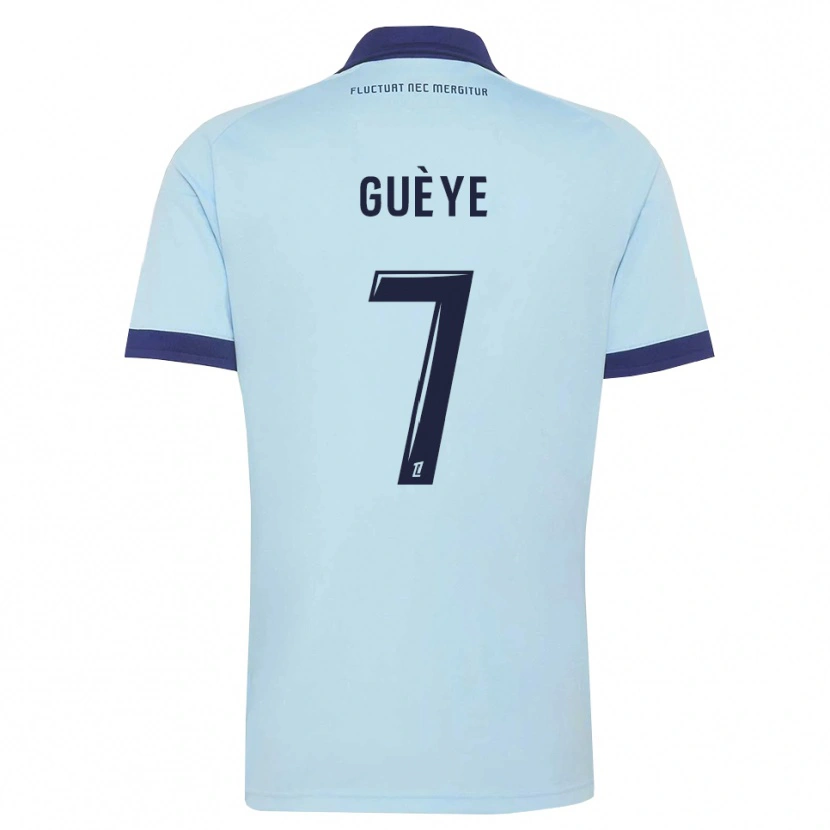 Danxen Kinderen Siny Guèye #7 Centaurieblauw Zwart Uitshirt Uittenue 2026/27 T-Shirt België