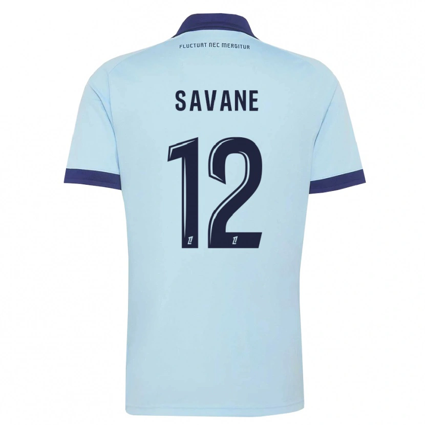 Danxen Kinderen Mohamed Savane #12 Centaurieblauw Zwart Uitshirt Uittenue 2026/27 T-Shirt België