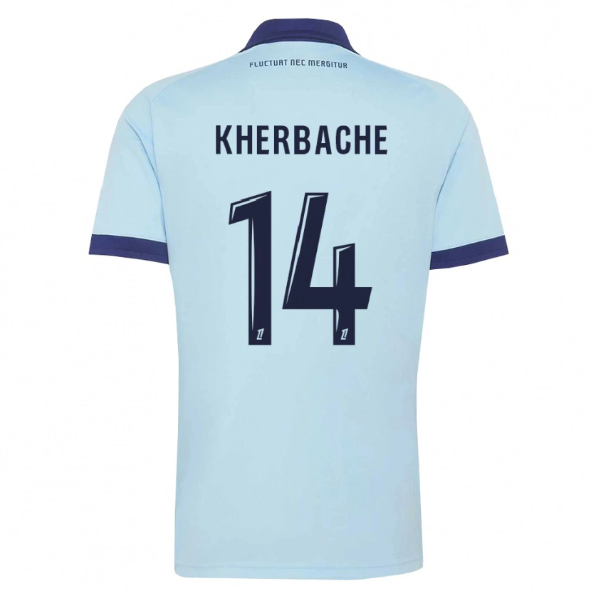 Danxen Kinderen Yoann Kherbache #14 Centaurieblauw Zwart Uitshirt Uittenue 2026/27 T-Shirt België