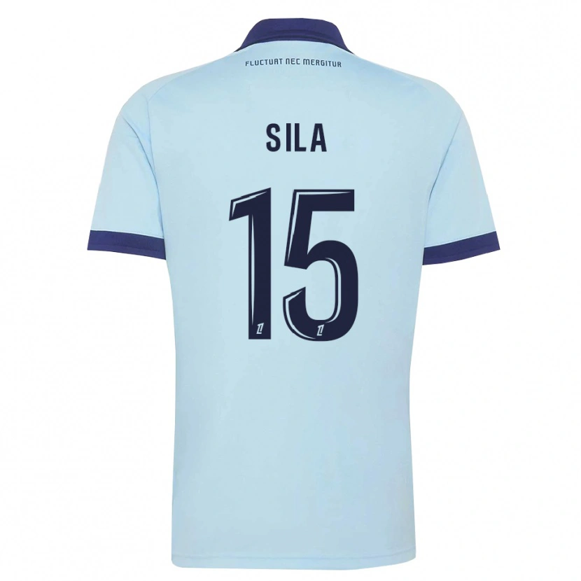 Danxen Kinderen Oumar Sila #15 Centaurieblauw Zwart Uitshirt Uittenue 2026/27 T-Shirt België