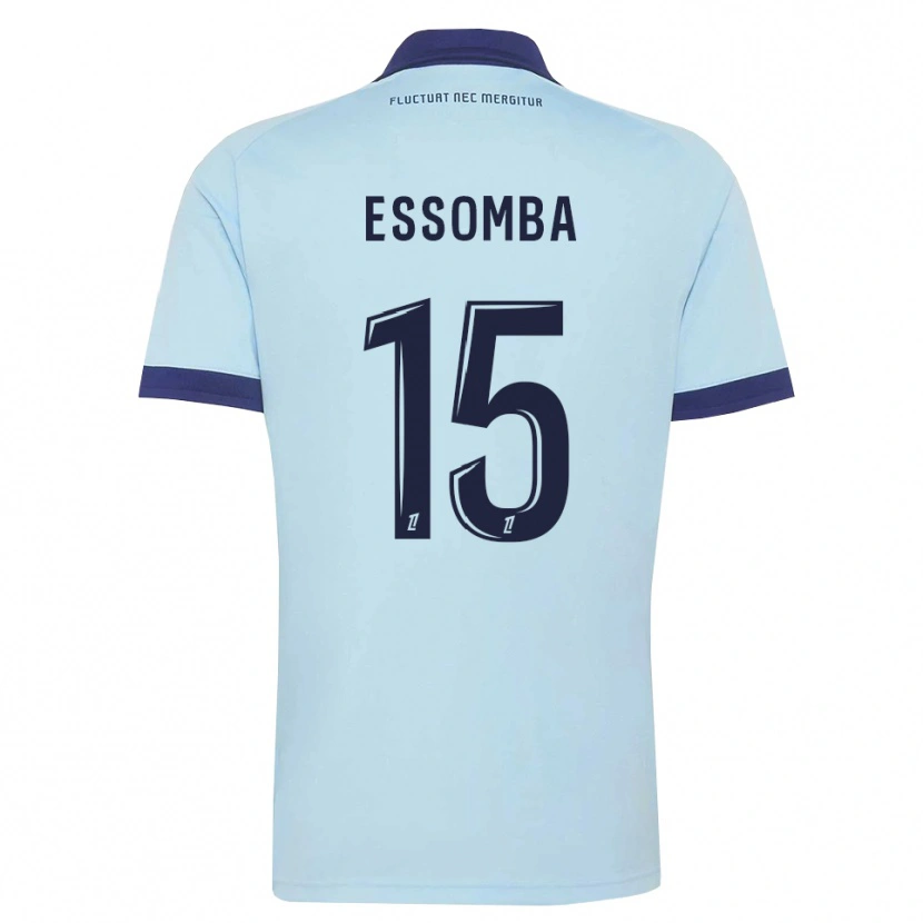 Danxen Kinderen Aaron Essomba #15 Centaurieblauw Zwart Uitshirt Uittenue 2026/27 T-Shirt België