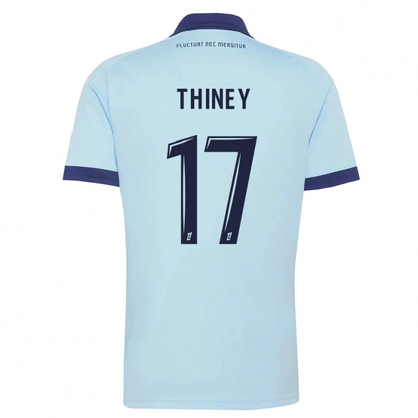 Danxen Kinderen Gaëtane Thiney #17 Centaurieblauw Zwart Uitshirt Uittenue 2026/27 T-Shirt België