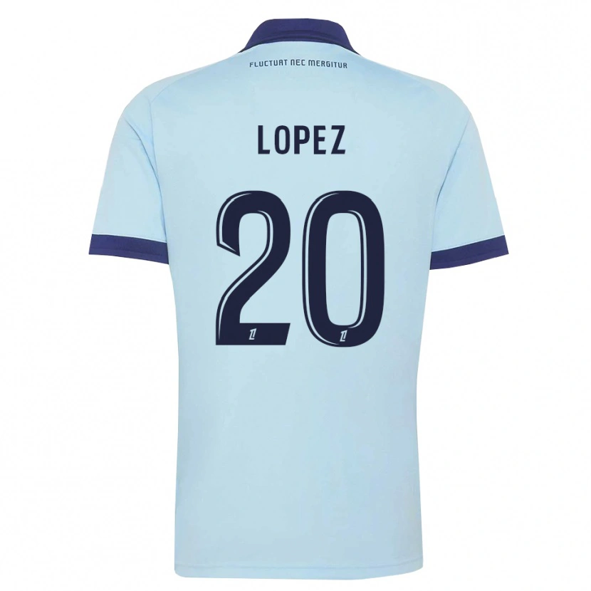 Danxen Kinderen Julien Lopez #20 Centaurieblauw Zwart Uitshirt Uittenue 2026/27 T-Shirt België