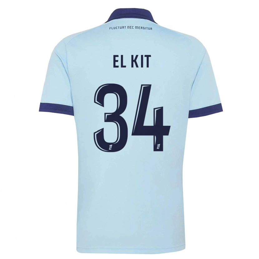 Danxen Kinderen Kamil El Kit #34 Centaurieblauw Zwart Uitshirt Uittenue 2026/27 T-Shirt België