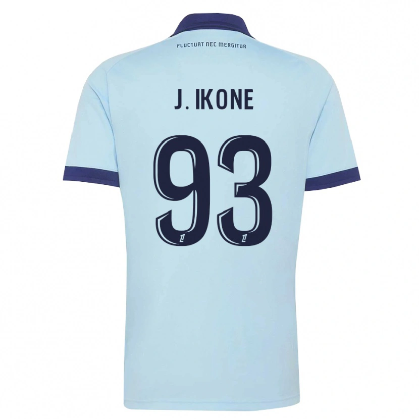 Danxen Kinderen Jonathan Ikoné #93 Centaurieblauw Zwart Uitshirt Uittenue 2026/27 T-Shirt België