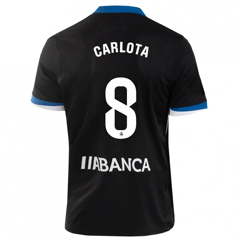 Danxen Kinderen Carlota Sánchez #8 Zwart Blauw Wit Uitshirt Uittenue 2026/27 T-Shirt België