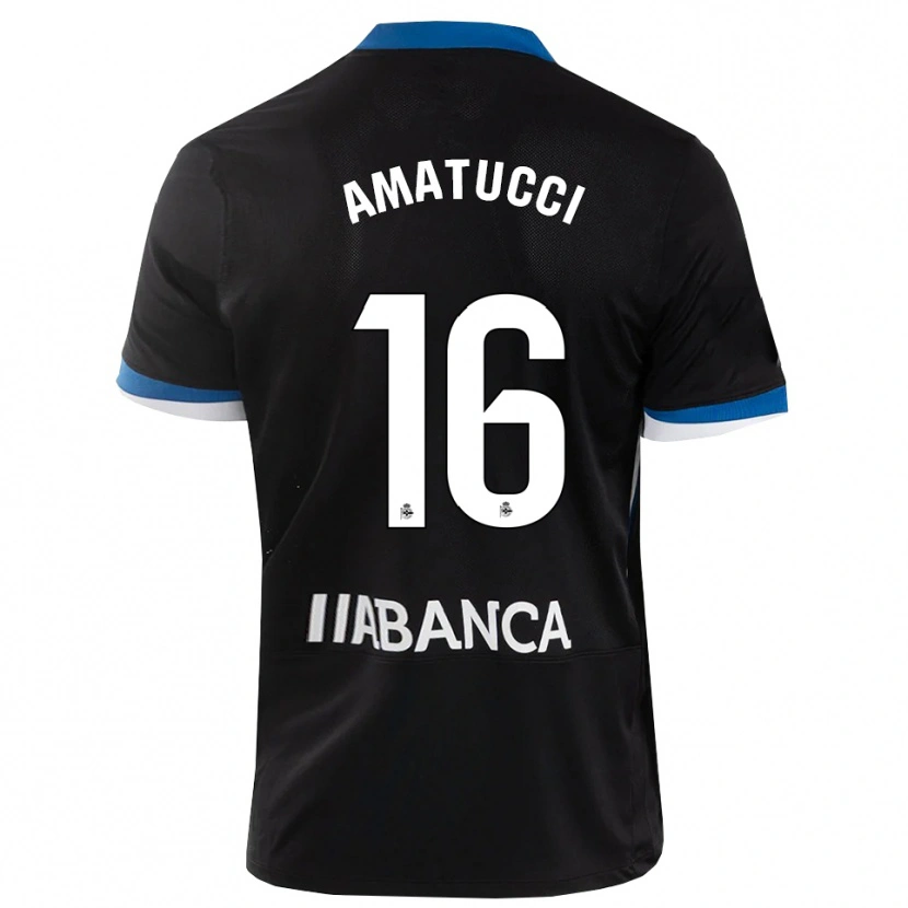 Danxen Kinderen Lorenzo Amatucci #16 Zwart Blauw Wit Uitshirt Uittenue 2026/27 T-Shirt België