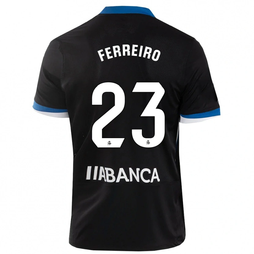 Danxen Kinderen Manu Ferreiro #23 Zwart Blauw Wit Uitshirt Uittenue 2026/27 T-Shirt België