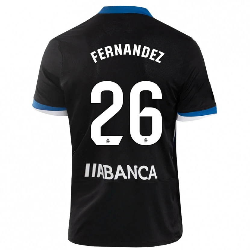 Danxen Kinderen Samu Fernández #26 Zwart Blauw Wit Uitshirt Uittenue 2026/27 T-Shirt België