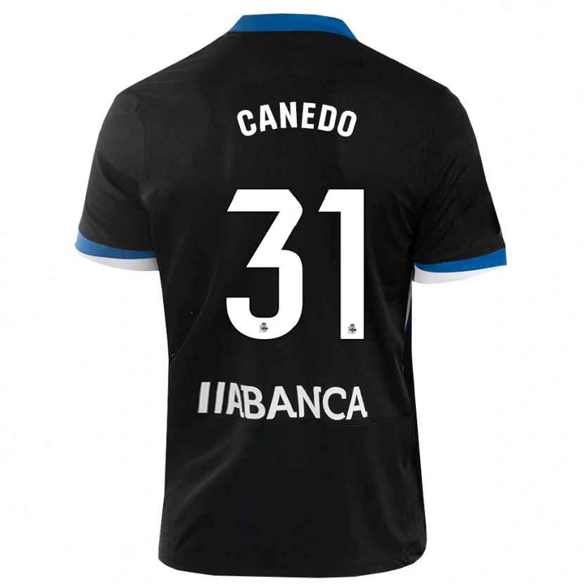 Danxen Kinderen Damián Canedo #31 Zwart Blauw Wit Uitshirt Uittenue 2026/27 T-Shirt België