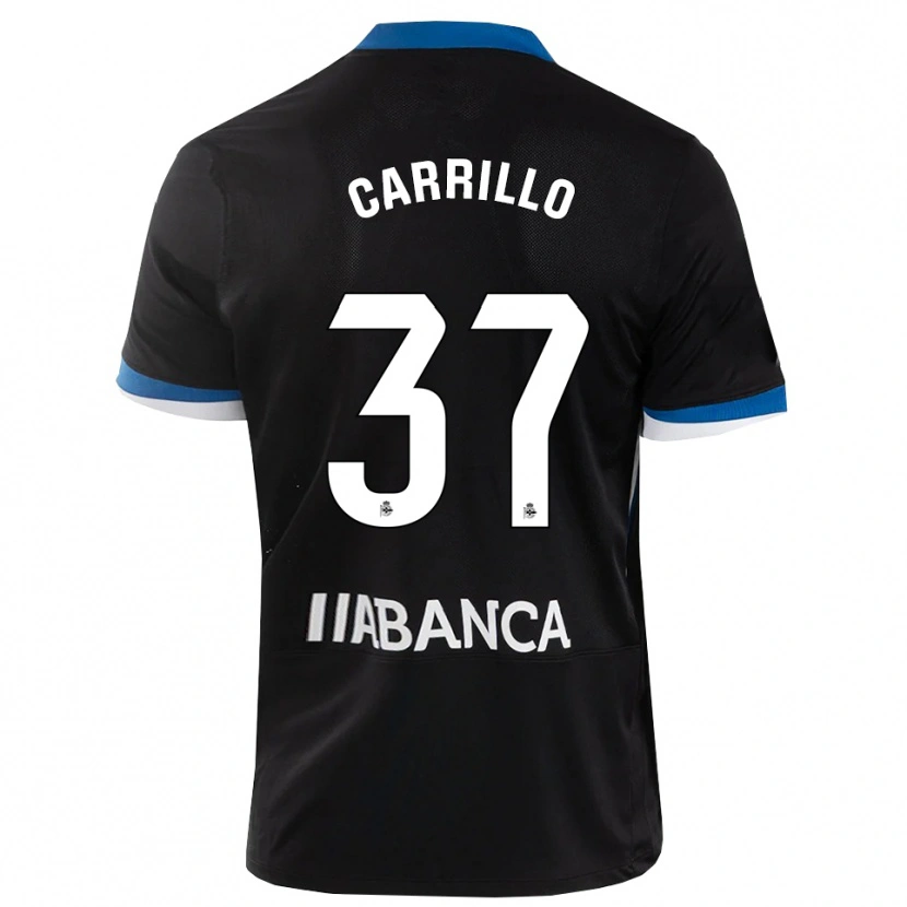Danxen Kinderen Noé Carrillo #37 Zwart Blauw Wit Uitshirt Uittenue 2026/27 T-Shirt België