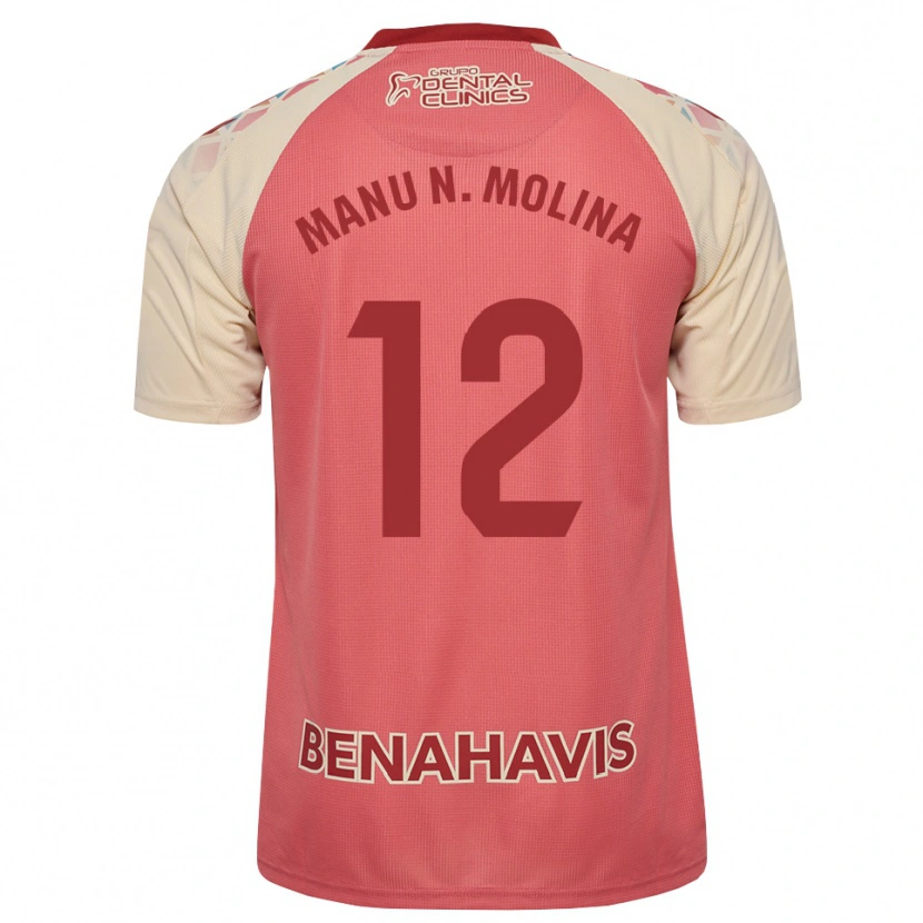 Danxen Kinderen Manu Molina #12 Lichtroze Rood Blauw Uitshirt Uittenue 2026/27 T-Shirt België