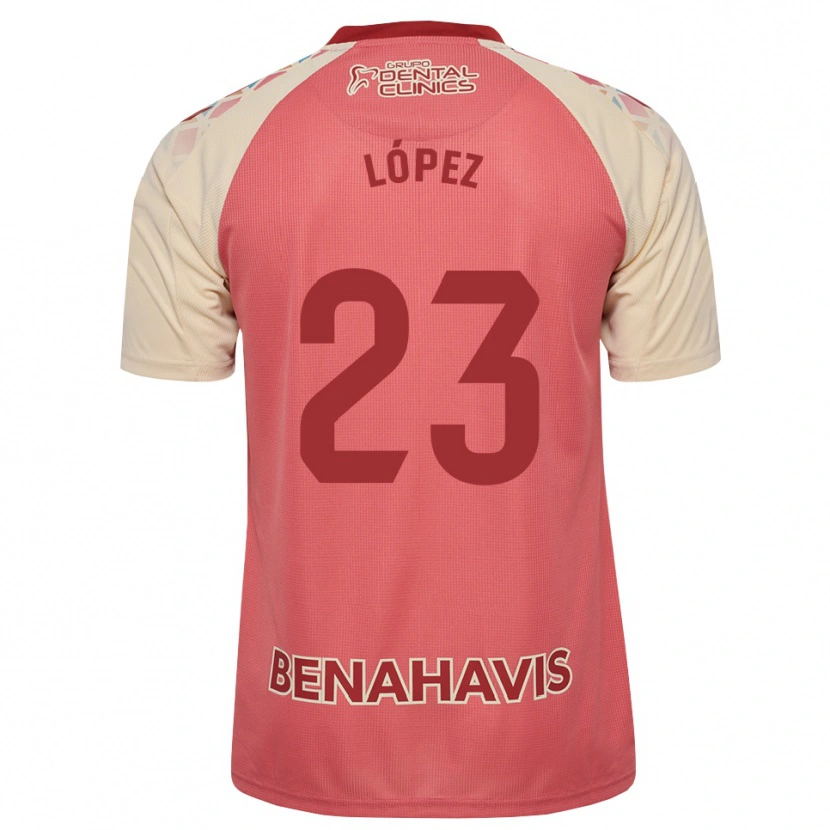 Danxen Kinderen Marcos López #23 Lichtroze Rood Blauw Uitshirt Uittenue 2026/27 T-Shirt België
