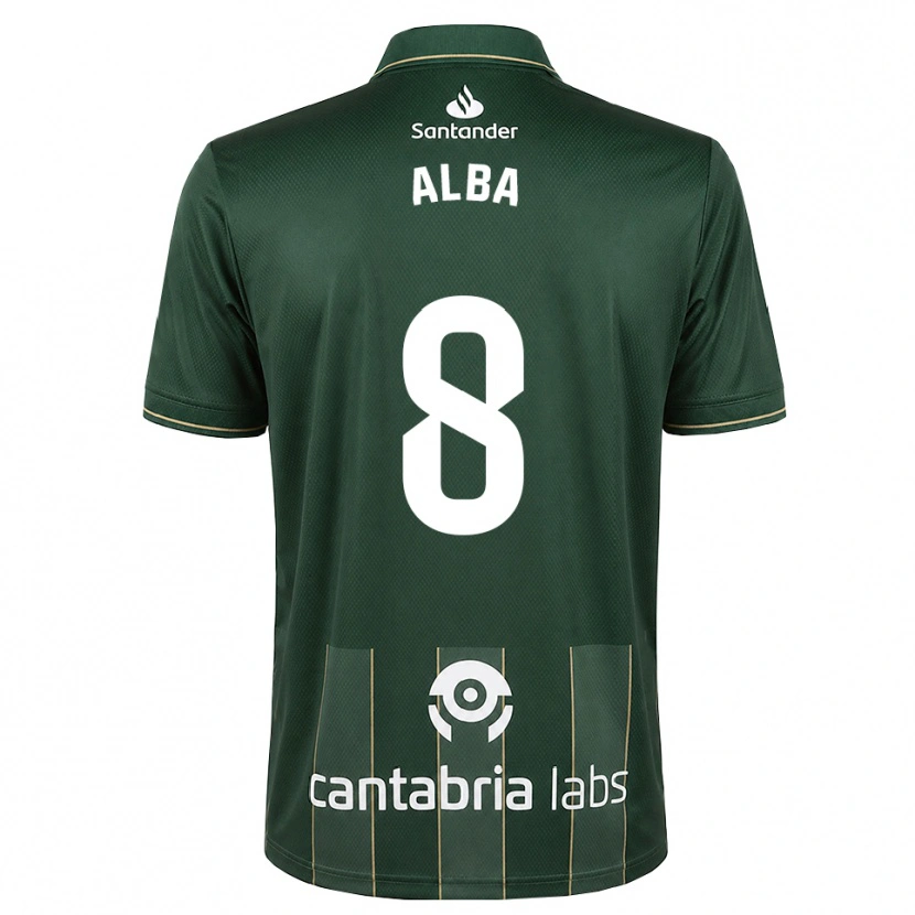 Danxen Kinderen Alba Luzuriaga Albelda #8 Donker Leigrijs Wit Uitshirt Uittenue 2026/27 T-Shirt België