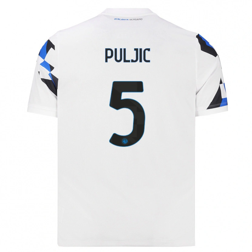 Danxen Kinderen Ljubo Puljic #5 Wit Rood Blauw Uitshirt Uittenue 2026/27 T-Shirt België