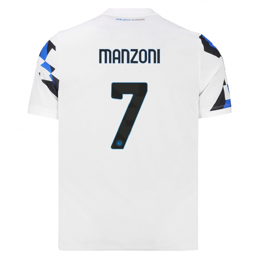 Danxen Kinderen Alberto Manzoni #7 Wit Rood Blauw Uitshirt Uittenue 2026/27 T-Shirt België