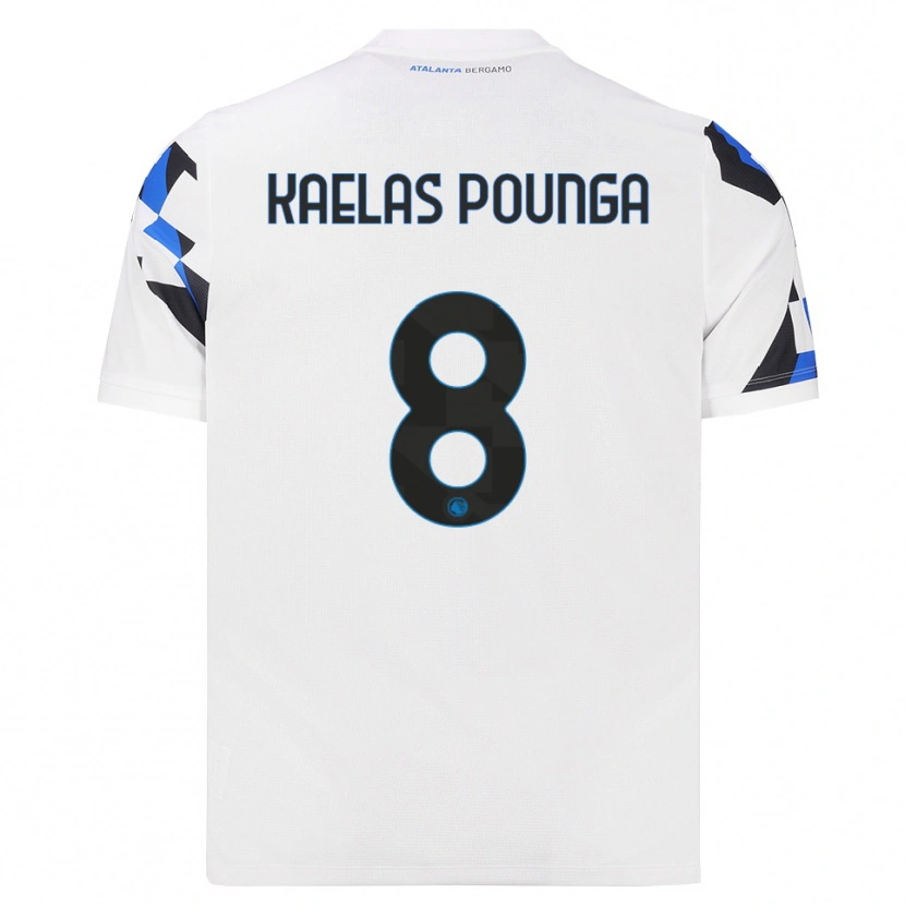 Danxen Kinderen Digne Kaelas Pounga #8 Wit Rood Blauw Uitshirt Uittenue 2026/27 T-Shirt België