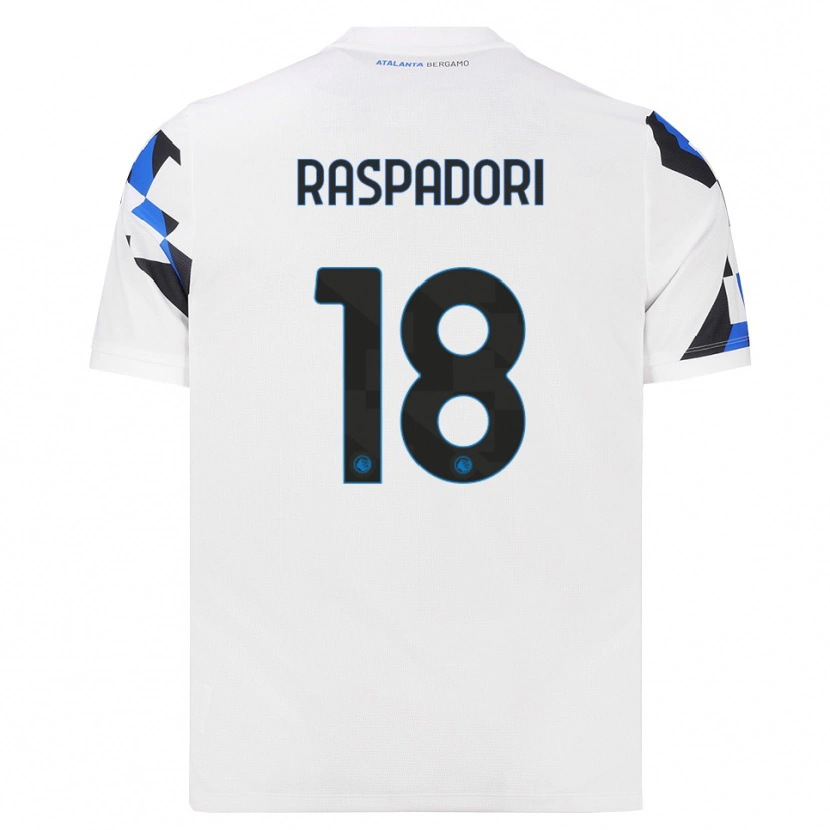 Danxen Kinderen Giacomo Raspadori #18 Wit Rood Blauw Uitshirt Uittenue 2026/27 T-Shirt België