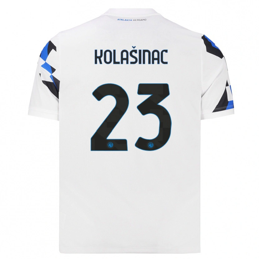 Danxen Kinderen Sead Kolasinac #23 Wit Rood Blauw Uitshirt Uittenue 2026/27 T-Shirt België