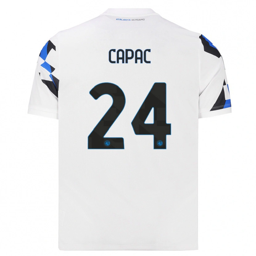 Danxen Kinderen Alexandru Capac #24 Wit Rood Blauw Uitshirt Uittenue 2026/27 T-Shirt België