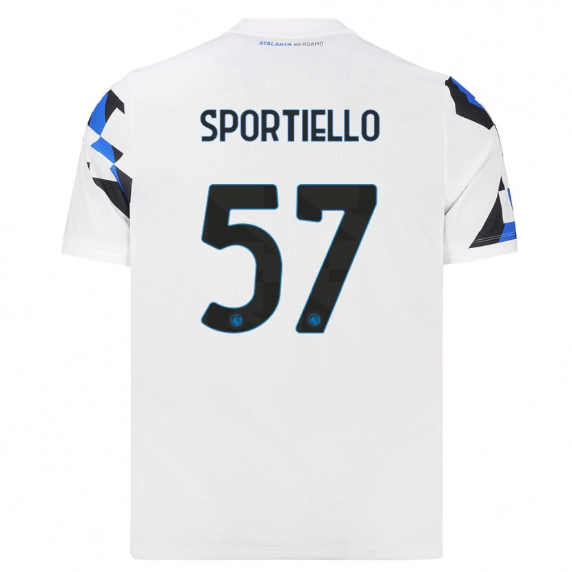 Danxen Kinderen Marco Sportiello #57 Wit Rood Blauw Uitshirt Uittenue 2026/27 T-Shirt België