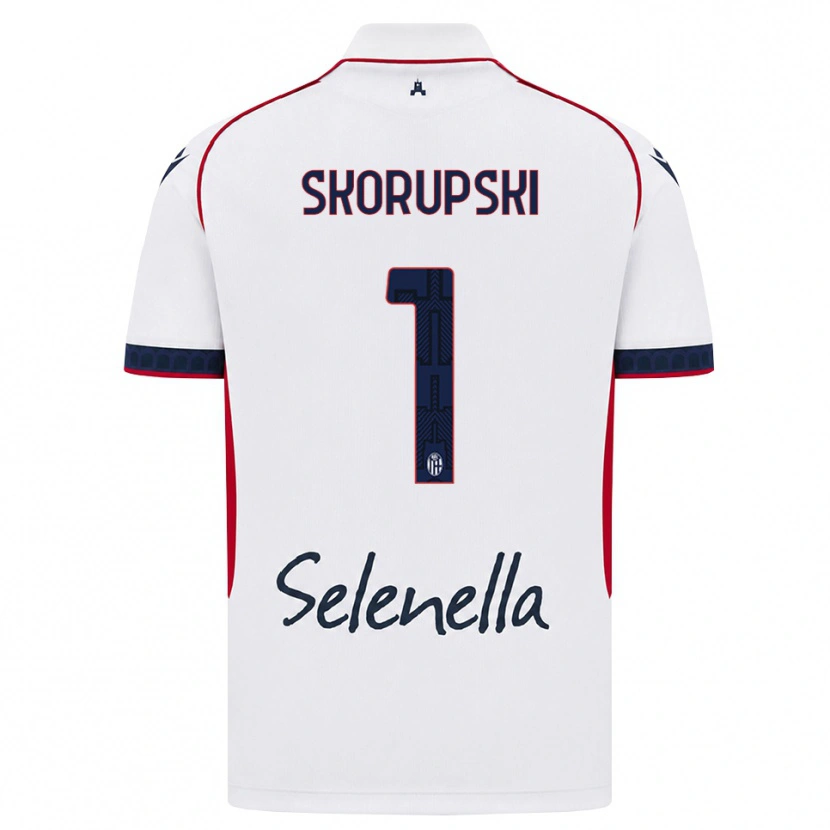 Danxen Kinderen Lukasz Skorupski #1 Wit Rood Koninklijk Blauw Uitshirt Uittenue 2026/27 T-Shirt België