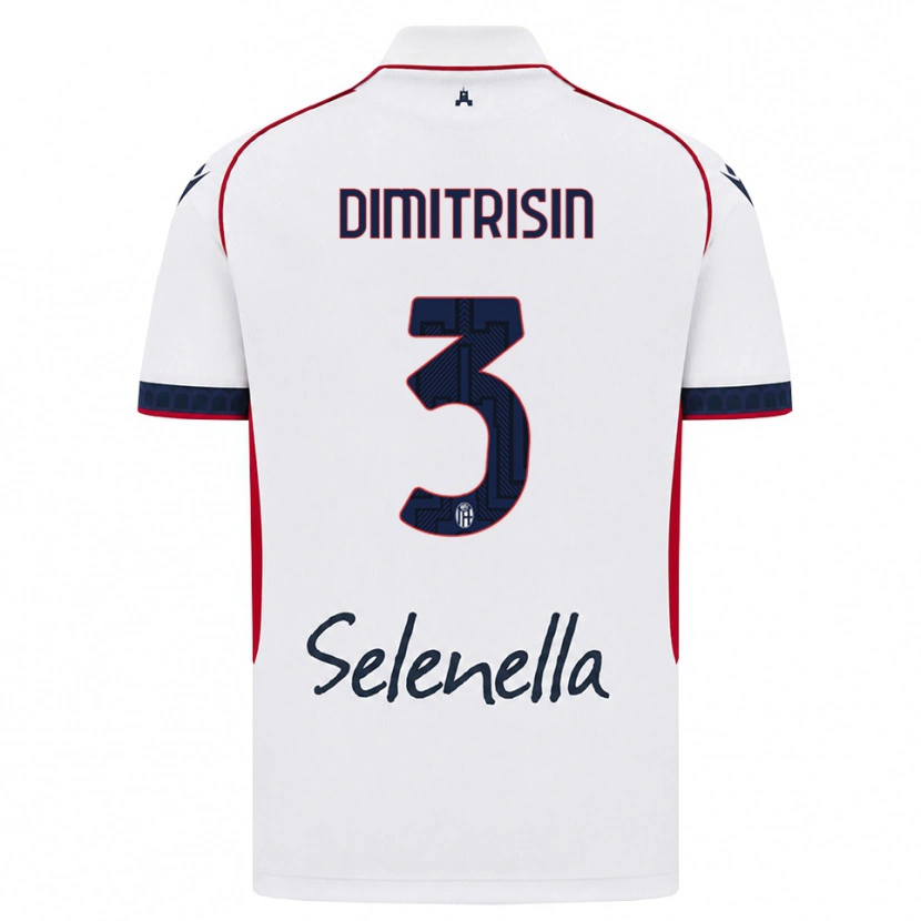 Danxen Kinderen Danila Dimitrișin #3 Wit Rood Koninklijk Blauw Uitshirt Uittenue 2026/27 T-Shirt België