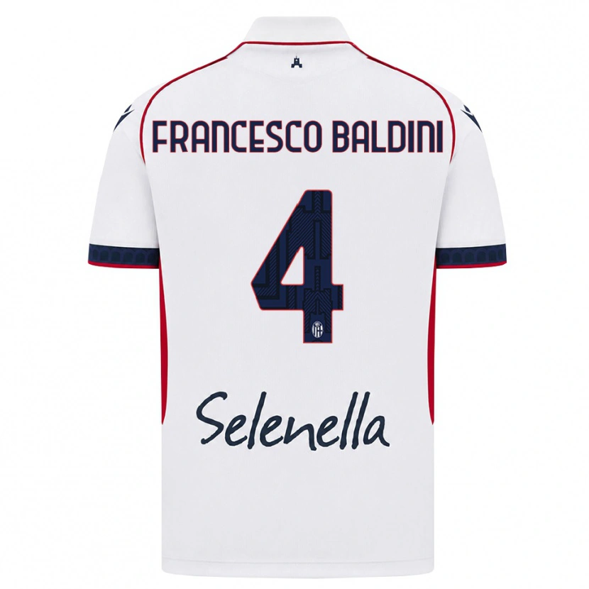 Danxen Kinderen Giovanni Francesco Baldini #4 Wit Rood Koninklijk Blauw Uitshirt Uittenue 2026/27 T-Shirt België