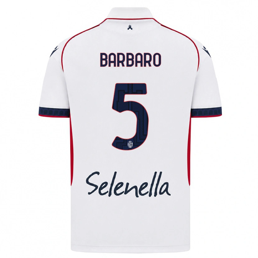 Danxen Kinderen Elia Barbaro #5 Wit Rood Koninklijk Blauw Uitshirt Uittenue 2026/27 T-Shirt België