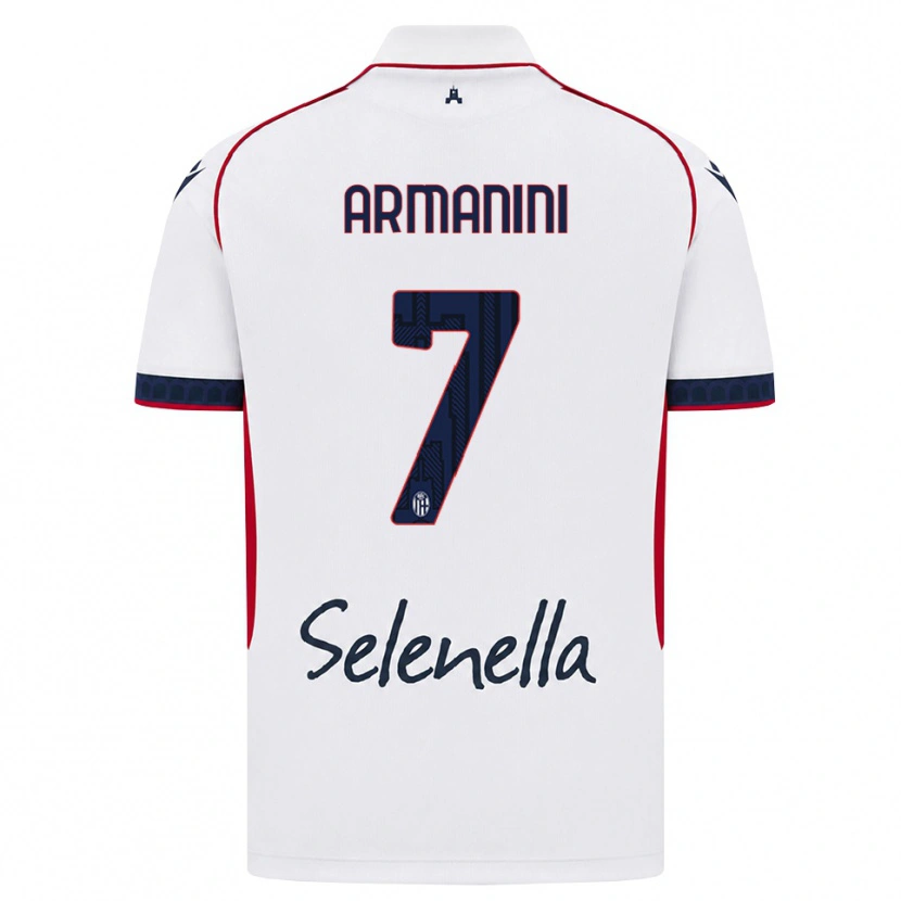 Danxen Kinderen Filippo Armanini #7 Wit Rood Koninklijk Blauw Uitshirt Uittenue 2026/27 T-Shirt België