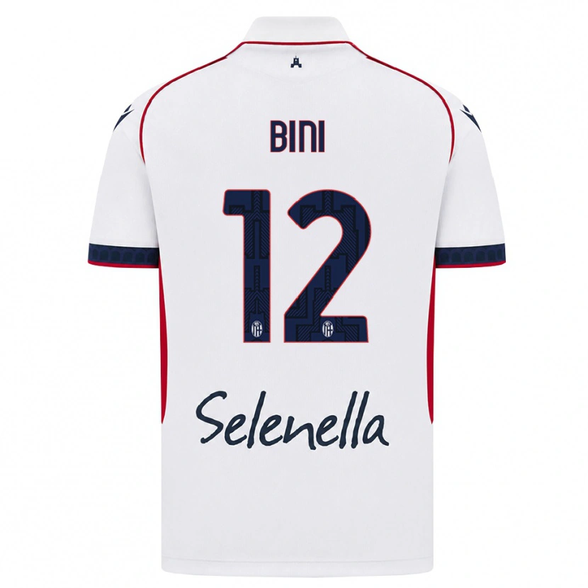 Danxen Kinderen Cesare Bini #12 Wit Rood Koninklijk Blauw Uitshirt Uittenue 2026/27 T-Shirt België