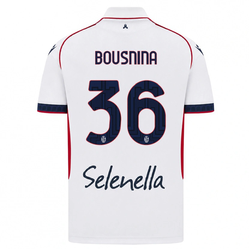 Danxen Kinderen Farès Bousnina #36 Wit Rood Koninklijk Blauw Uitshirt Uittenue 2026/27 T-Shirt België