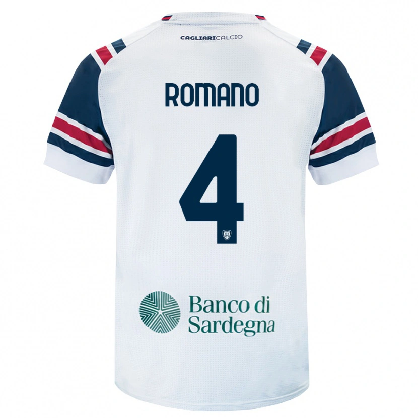 Danxen Kinderen Alessandro Romano #4 Wit Rood Groen Uitshirt Uittenue 2026/27 T-Shirt België