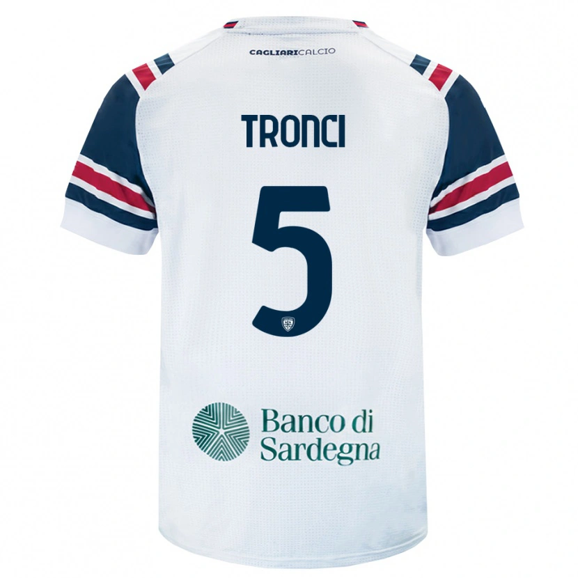 Danxen Kinderen Luca Tronci #5 Wit Rood Groen Uitshirt Uittenue 2026/27 T-Shirt België