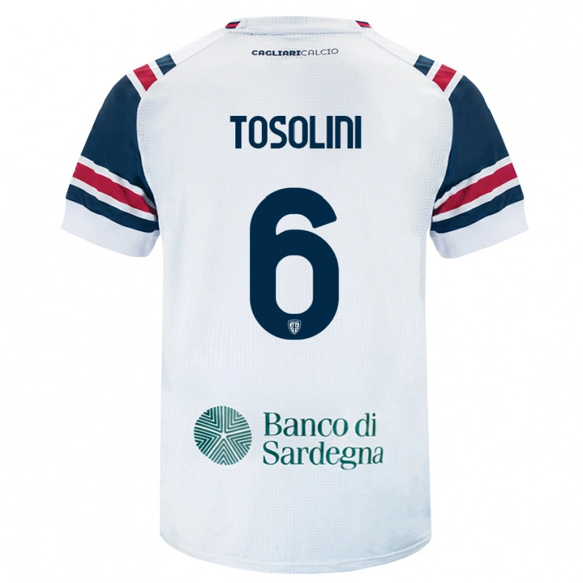 Danxen Kinderen Nicolas Tosolini #6 Wit Rood Groen Uitshirt Uittenue 2026/27 T-Shirt België