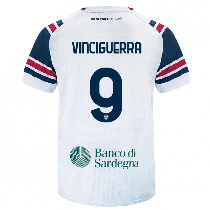 Danxen Kinderen Alessandro Vinciguerra #9 Wit Rood Groen Uitshirt Uittenue 2026/27 T-Shirt België