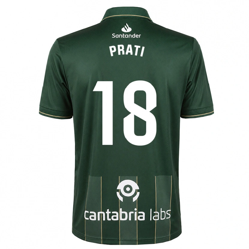 Danxen Kinderen Matteo Prati #18 Donker Leigrijs Wit Uitshirt Uittenue 2026/27 T-Shirt België