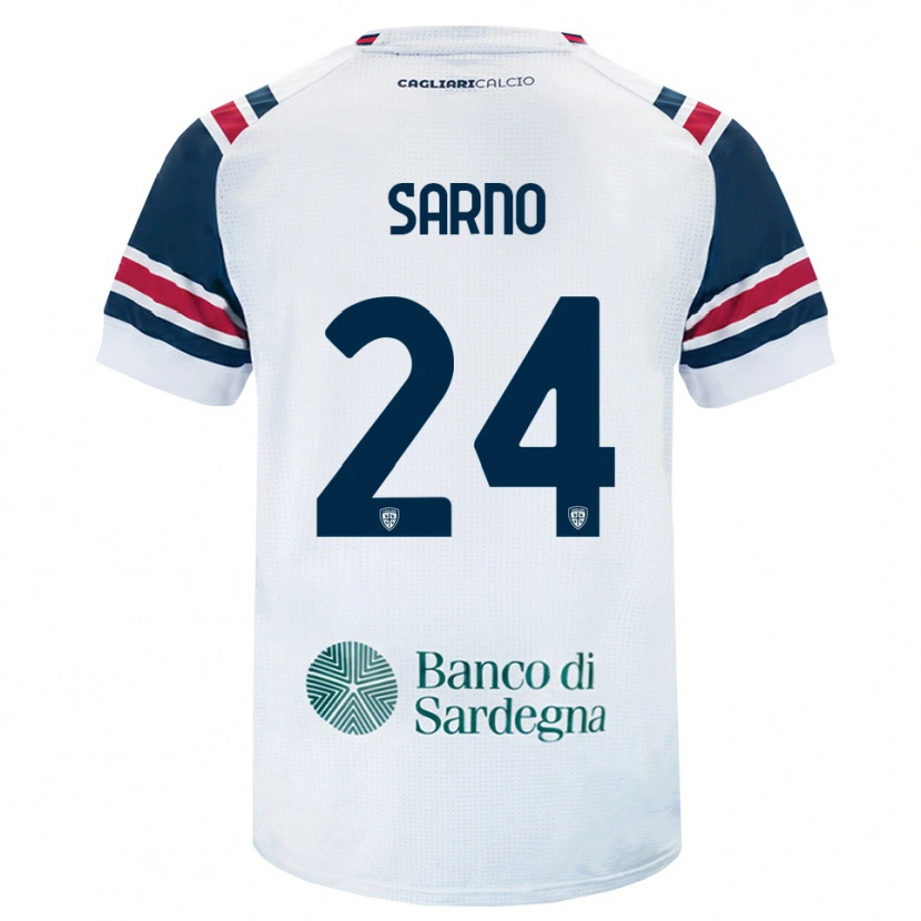 Danxen Kinderen Vincenzo Sarno #24 Wit Rood Groen Uitshirt Uittenue 2026/27 T-Shirt België