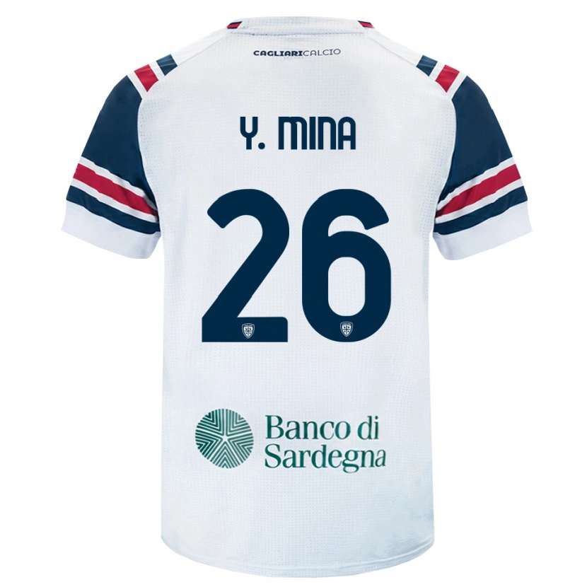 Danxen Kinderen Yerry Mina #26 Wit Rood Groen Uitshirt Uittenue 2026/27 T-Shirt België